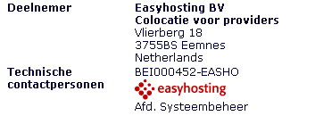 SIDN easyhosting.nl whois