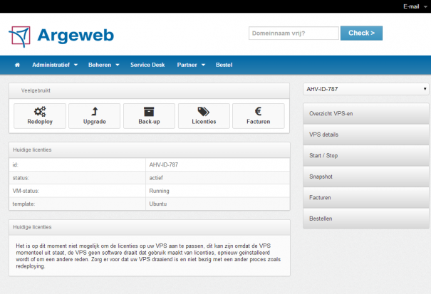 argeweb-cp-licenties