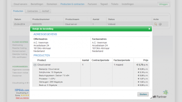 cloudhosting-bestelling