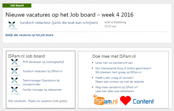 ispam-job-board-voorbeeld